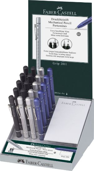 Poza cu DISPLAY 20 BUC CREION MECANIC 0.7MM DIVERSE CULORI GRIP 2011 FABER CASTELL