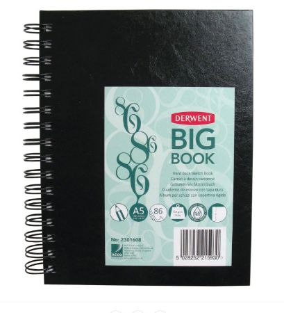 Poza cu CAIET SPIRA PENTRU SCHITE A5 86 FILE 110G COPERTA NEAGRA PROFESSIONAL DERWENT