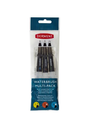 Poza cu SET 3 BUCATI PENSULE CU REZERVOR (2 x VARF ROTUND, 1 x VARF TESIT) PROFESSIONAL DERWENT