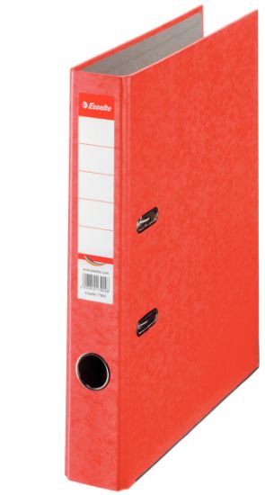 Poza cu BIBLIORAFT MARMORAT 5 CM ROSU RAINBOW ESSELTE