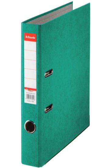 Poza cu BIBLIORAFT MARMORAT 5 CM VERDE RAINBOW ESSELTE