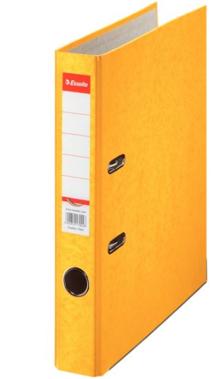 Poza cu BIBLIORAFT MARMORAT 5 CM GALBEN RAINBOW ESSELTE