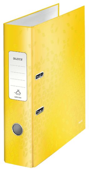 Poza cu BIBLIORAFT PLASTIFIAT 8CM 180GRADE GALBEN WOW LEITZ