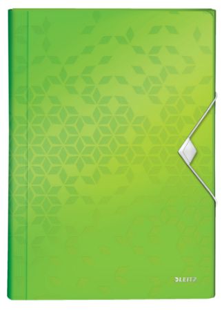 Poza cu MAPA PLASTIC 6 COMPARTIMENTE VERDE TIP PROIECT WOW LEITZ