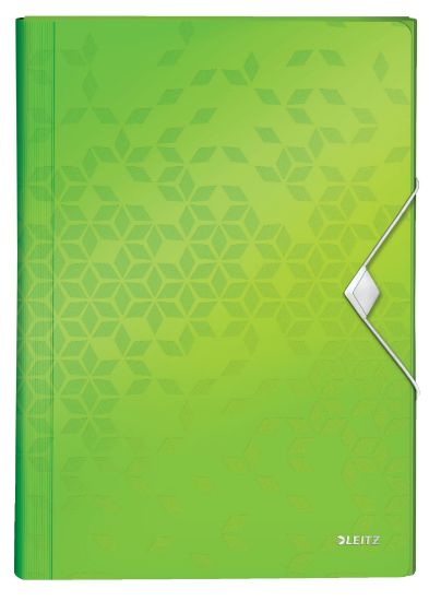 Poza cu MAPA PLASTIC 6 COMPARTIMENTE VERDE TIP PROIECT WOW LEITZ