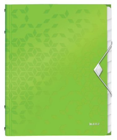 Poza cu MAPA PLASTIC 12 COMPARTIMENTE VERDE WOW LEITZ