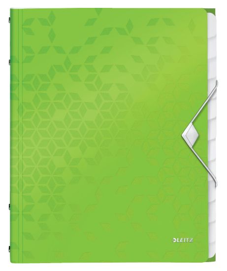 Poza cu MAPA PLASTIC 12 COMPARTIMENTE VERDE WOW LEITZ