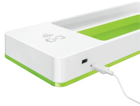 Poza cu SUPORT BIROU CU INCARCATOR INDUCTIE VERDE METALIZ/ALB WOW LEITZ
