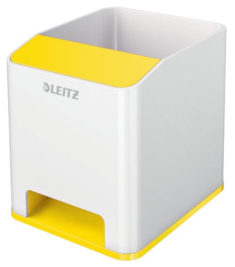Poza cu SUPORT INSTRUMENTE DE SCRIS AMPLIF SUNET GALBEN/ALB WOW LEITZ