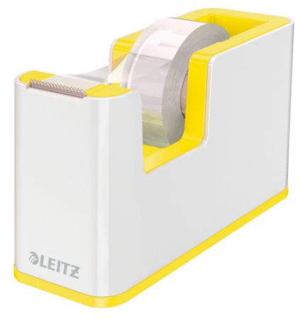 Poza cu DISPENSER BANDA ADEZIVA 19MM*33M GALBEN/ALB WOW LEITZ