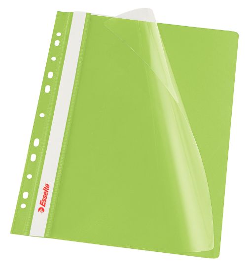 Poza cu DOSAR PLASTIC CU SINA SI MULTIPERFORATII VERDE 10/SET ESSELTE