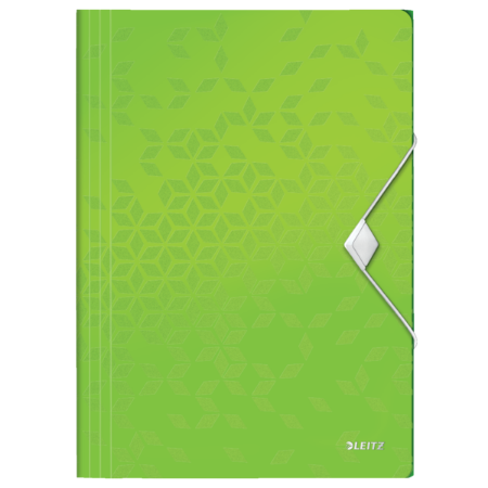 Poza cu MAPA PLASTIC CU ELASTIC VERDE WOW LEITZ