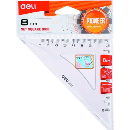 Poza cu ECHER 8CM 45 GRADE TRANSPARENT DELI