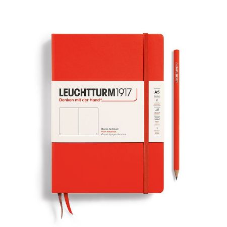 Poza cu CAIET A5 VELIN COPERTA RIGIDA PORTOCALIU INCHIS LOBSTER LEUCHTTURM