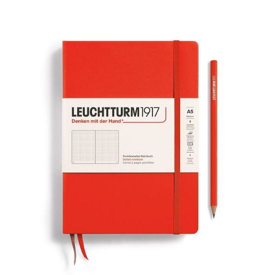 Poza cu CAIET A5 PUNCTAT COPERTA RIGIDA PORTOCALIU INCHIS LOBSTER LEUCHTTURM