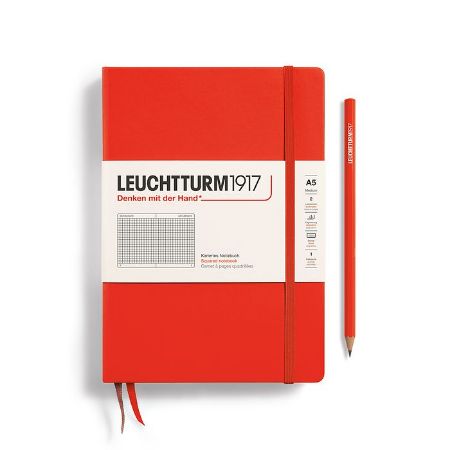 Poza cu CAIET A5 ARITMETICA COPERTA RIGIDA PORTOCALIU INCHIS LOBSTER LEUCHTTURM