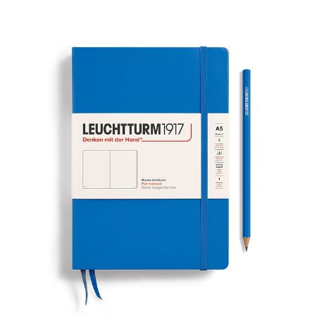Poza cu CAIET A5 VELIN COPERTA RIGIDA ALBASTRU CIEL LEUCHTTURM