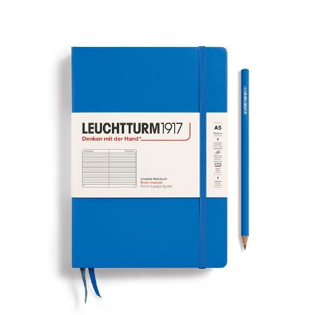 Poza cu CAIET A5 DICTANDO COPERTA RIGIDA ALBASTRU CIEL LEUCHTTURM