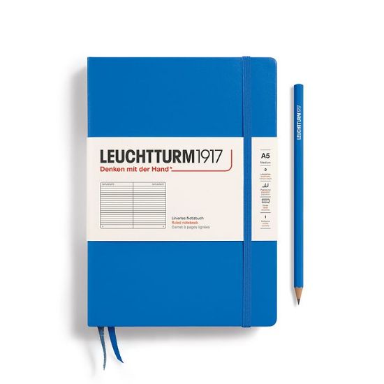 Poza cu CAIET A5 DICTANDO COPERTA RIGIDA ALBASTRU CIEL LEUCHTTURM