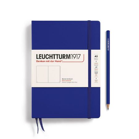 Poza cu CAIET A5 VELIN COPERTA RIGIDA ALBASTRU CERNEALA LEUCHTTURM