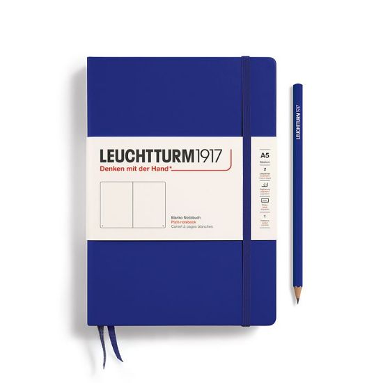 Poza cu CAIET A5 VELIN COPERTA RIGIDA ALBASTRU CERNEALA LEUCHTTURM