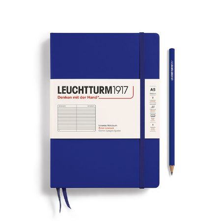 Poza cu CAIET A5 DICTANDO COPERTA RIGIDA ALBASTRU CERNEALA LEUCHTTURM