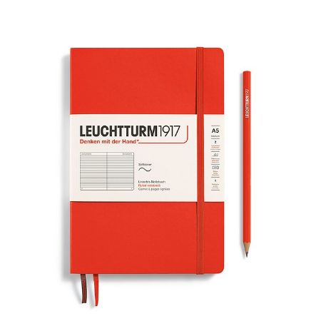 Poza cu CAIET A5 DICTANDO COPERTA FLEXIBILA PORTOCALIU INCHIS LOBSTER LEUCHTTURM