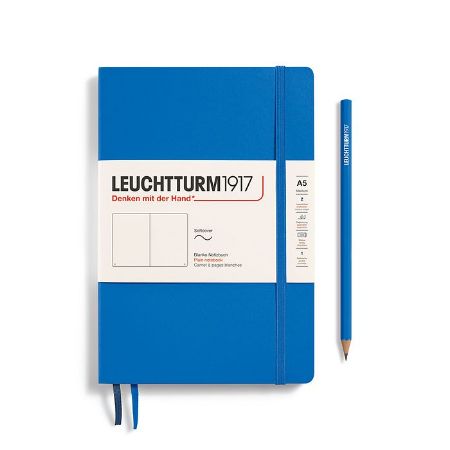 Poza cu CAIET A5 VELIN COPERTA FLEXIBILA ALBASTRU CIEL LEUCHTTURM