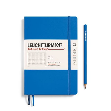 Poza cu CAIET A5 PUNCTAT COPERTA FLEXIBILA ALBASTRU CIEL LEUCHTTURM