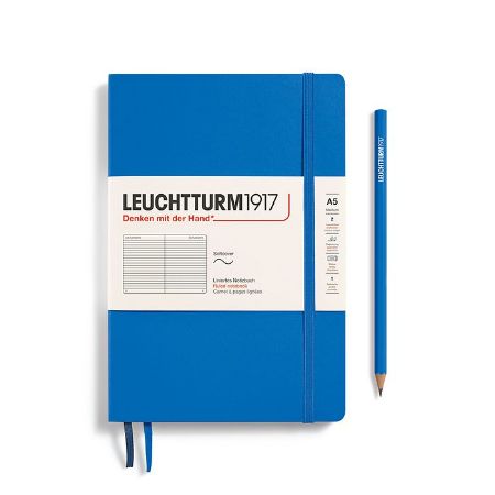 Poza cu CAIET A5 DICTANDO COPERTA FLEXIBILA ALBASTRU CIEL LEUCHTTURM