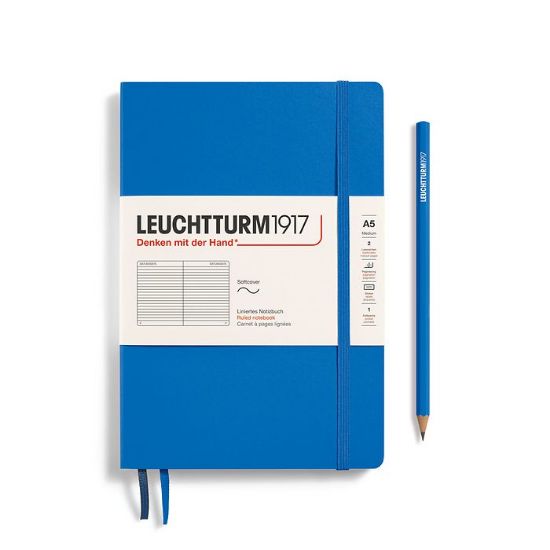 Poza cu CAIET A5 DICTANDO COPERTA FLEXIBILA ALBASTRU CIEL LEUCHTTURM