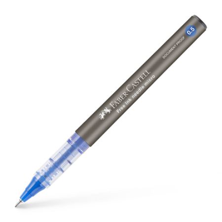 Poza cu ROLLER FREE INK NEEDLE 0.5MM ALBASTRU FABER-CASTELL