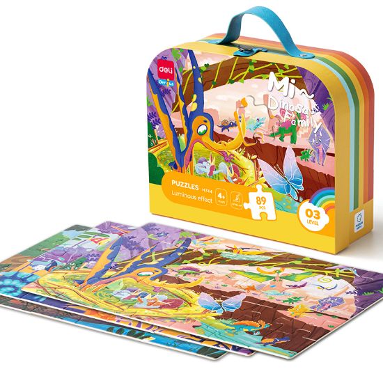 Poza cu PUZZLE GEANTA CADOU 89 PIESE EFECT LUMINOS DINOZAURI 4+ DELI