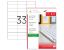 Poza cu ETICHETE 33/A4 70*25.4MM COLTURI DREPTE 100/TOP TANEX