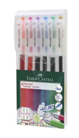 Poza cu SET 6 BUC PIX CU GEL 0.7MM FAST GEL FABER-CASTELL
