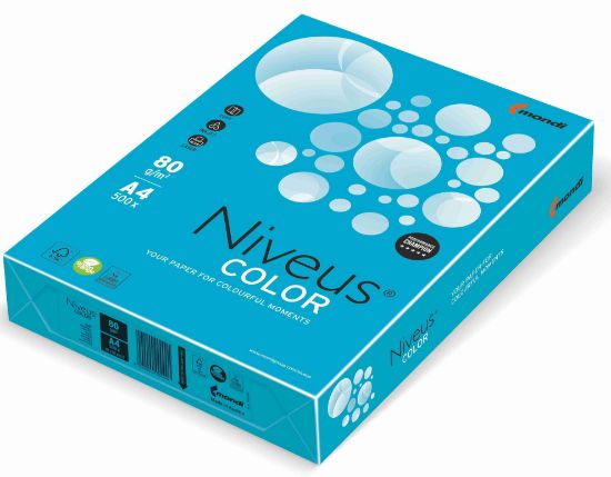 Poza cu HARTIE COPIATOR A4 ALBASTRU AQUA INTENS 80G 500/TOP AB48 NIVEUS