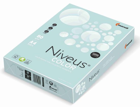 Poza cu HARTIE COPIATOR A4 ALBASTRU DESCHIS PAL 80G 500/TOP BL29 NIVEUS