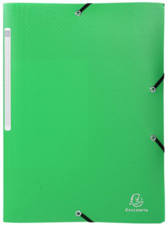Poza cu MAPA PLASTIC CU ELASTIC SI ETICH COTOR A4 VERDE EXACOMPTA