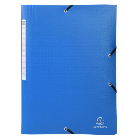 Poza cu MAPA PLASTIC CU ELASTIC SI ETICH COTOR A4 BLEU EXACOMPTA