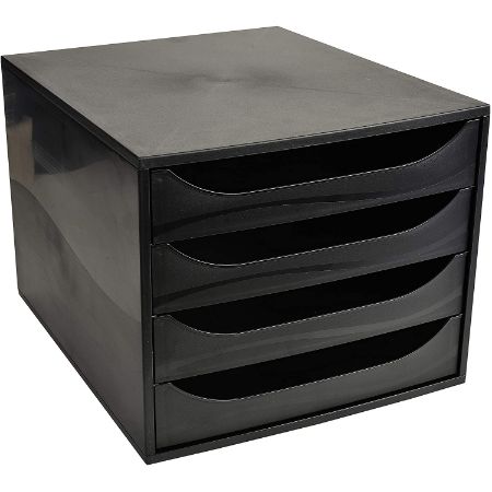 Poza cu CABINET 4 SERTARE NEGRU/NEGRU EXACOMPTA
