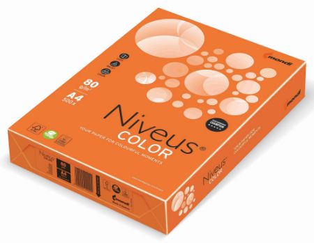 Poza cu HARTIE COPIATOR A4 PORTOCALIU INTENS 80G 500/TOP OR43 NIVEUS