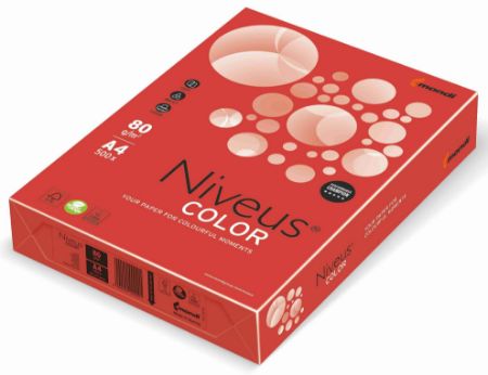 Poza cu HARTIE COPIATOR A4 ROSU INTENS 80G 500/TOP CO44 NIVEUS