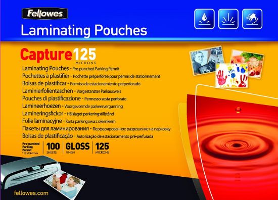Poza cu FOLIE 112X154MM 125 MICRONI 100/TOP FELLOWES