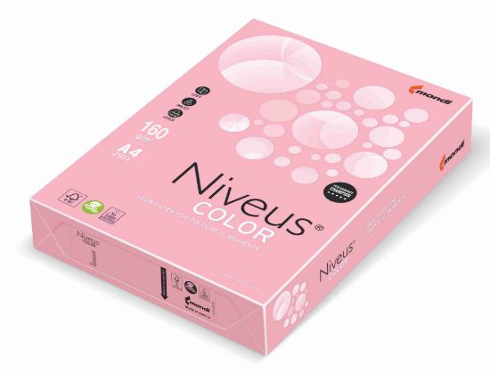 Poza cu CARTON COPIATOR A4 ROZ PAL 160G 250/TOP PI25 NIVEUS