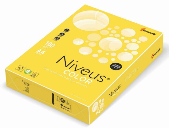 Poza cu CARTON COPIATOR A4 GALBEN CANAR INTENS 160G 250/TOP CY39 NIVEUS