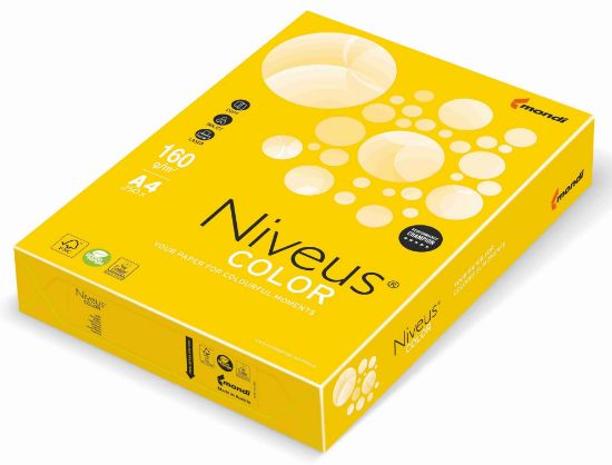 Poza cu CARTON COPIATOR A4 GALBEN MUSTAR INTENS 160G 250/TOP IG50 NIVEUS