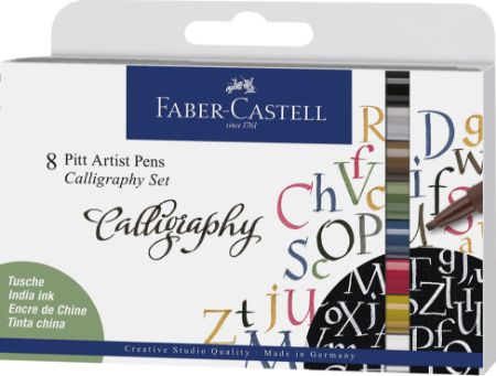 Poza cu PITT ARTIST PEN SET CALIGRAFIC 8 BUC FABER-CASTELL