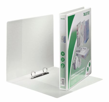 Poza cu CAIET MECANIC A4 2 INELE 20MM/38MM ALB MAXI PANORAMA RECYC LEITZ