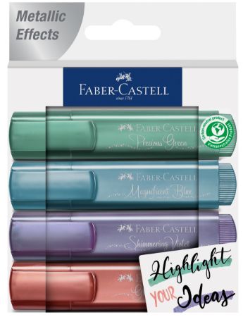 Poza cu TEXTMARKER SET 4 METALIZAT FABER-CASTELL