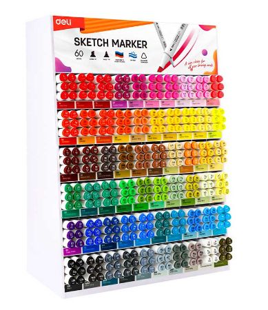 Poza cu DISPLAY 360 BUC SKETCH MARKER 60 CULORI DELI